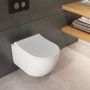 Унітаз підвісний безобідковий з кришкою Quarter Bath Deep, білий (70DE03054.00.1.3.01/30SCD.03.02..WG)