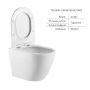 Унитаз подвесной Qtap Robin Ultra Quiet безободковый с сиденьем Soft-close 520x365x365 мм WHITE
