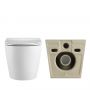 Унитаз подвесной Qtap Robin Ultra Quiet безободковый с сиденьем Soft-close 520x365x365 мм WHITE
