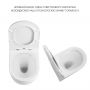 Унитаз подвесной Qtap Robin Ultra Quiet безободковый с сиденьем Soft-close 520x365x365 мм WHITE