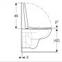 Geberit Selnova 501.751.00.1 Унітаз підвісний Rimfree, з сидінням з кришкою SoftClose, QuickFix, 53 см.