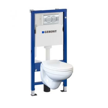 Унитаз + инсталляция Geberit 118.315.21.2 Duofix,Delta01