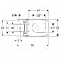 Унітаз компакт Geberit Selnova Square 503.086.00.1 Rimfre