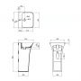 Раковина напольная моноблок Qtap Crow 450x435x835 White QT0511G315WN
