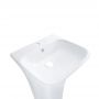Комплект Qtap Crow: Раковина напольная моноблок 450x435x835 мм White + Донный клапан PU02O