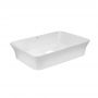Комплект Qtap Virgo: Раковина накладная прямоугольная 490х350х110 мм White + Донный клапан PU02