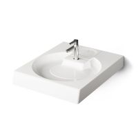 Умивальник над пральною машиною PAA Claro Grande, камінь литий, 60х75, Glossy Alpine White (KICLAGRSIF_00)