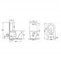 Унитаз-компакт Qtap Stork/Swan безободковый с сиденьем Soft-close QT15222178W