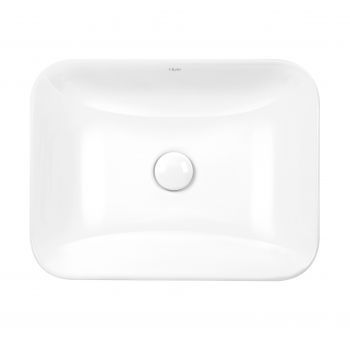 Раковина Qtap Scorpio 500х380х145 White с донным клапаном QT1411K490W