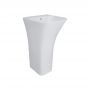 Комплект Qtap Crow: Раковина напольная моноблок 450x435x835 мм White + Донный клапан PU02O