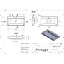 Раковина Miraggio Varna 800 mirastone gray