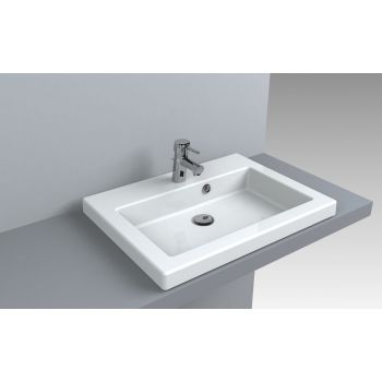 Умывальник Fancy Marble Pauline 600 мм. белый