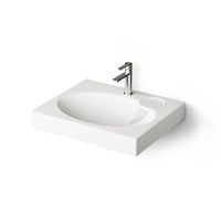 Умывальник над стиральной машиной PAA Claro Mini, литый камень, 60х50, Glossy Alpine White (KICLAMISIF_00)