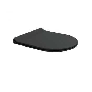 Кришка для унітазу Flaminia Link Slim soft-closing, швидкознімні петлі, carbone matt (LKCW09)