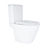 Унитаз напольный Qtap Dove Rimless безободковый с сиденьем Soft-close WHITE QT06228380BW