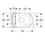Унитаз подвесной Geberit Acanto 502.774.00.1 TurboFlush, с крышкой Duroplast, Softclose, Quickfix