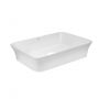 Раковина накладная Qtap Virgo N прямоугольная без донного клапана WHITE QT18116308W