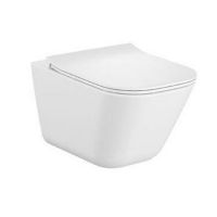 Унітаз підвісний Roca Gap Rimless Square Compacto 48x35 з кришкою Slim, білий (A34H473000)