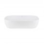 Комплект Qtap Robin: Раковина накладная прямоугольная 610x400x145 мм White + Донный клапан PU02
