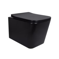 Унитаз подвесной Qtap Tern New Ultra Quiet с сиденьем с сиденьем Soft-Close MATT BLACK QT17332303ASMB