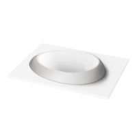 Умивальник в стільницю PAA Organic In, асиметричний, камінь литий, 69х48, Glossy Alpine White (IORG_00)