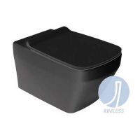 Унитаз подвесной Simas Baden Baden BB18/F87(85)/BB004NM с крышкой soft-close Nero matt