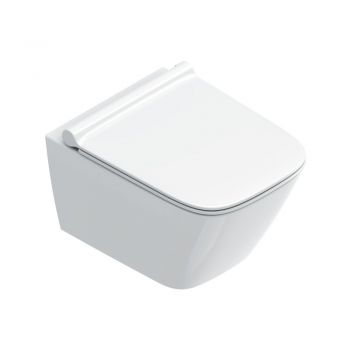 Унитаз подвесной с крышкой Catalano Green 50x37 безободковый, белый (0411500001_0451200001)
