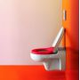 Унитаз подвесной детский Laufen Flora Kids с крышкой бело-красной, белый (H8200310000001/H8910310620001)