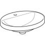 Умывальник встроенный Geberit VariForm 55х45 см овальной формы, с полкой для отверстия под смеситель, без перелива, белый (500.723.01.2)