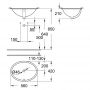 Умивальник вбудований Grohe Bau 56 х 42 см (39423000)