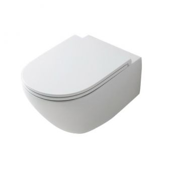 Kerasan Aquatech 3714 01+3791 01 Унітаз підвісний з кришкою 3791 01, безобідковий