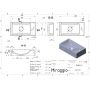Раковина Miraggio Faro L Mirastone Gray 408x227