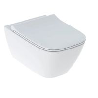 Унитаз подвесной Geberit Smyle Square 500.685.01.1 Rimfree, з сидінням іс крышкой