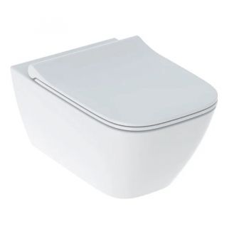 Унітаз підвісний Geberit Smyle Square 500.685.01.1 Rimfree, з сидінням із кришкою