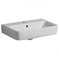 Умывальник подвесной Geberit Selnova Compact, 60х37, отверстие для смесителя в центре, перелив видимый, белый (501.511.00.7)