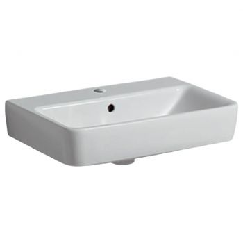 Умывальник подвесной Geberit Selnova Compact, 60х37, отверстие для смесителя в центре, перелив видимый, белый (501.511.00.7)