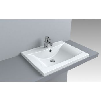 Умывальник Fancy Marble Lucia 600 мм. белый