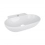 Комплект Qtap Cardinal: Раковина подвесная / накладная овальная 565х400х130 мм White + Донный клапан PU02