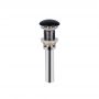 Комплект Qtap Tern: Раковина накладна прамокутна 475х370х140 мм Matt Black + Донний клапан PU03