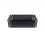 Комплект Qtap Tern: Раковина накладна прамокутна 475х370х140 мм Matt Black + Донний клапан PU03
