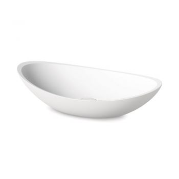 Умивальник накладний PAA Felice, Silkstone, без переливу, 69х37,5, Matte White (IFES_00)