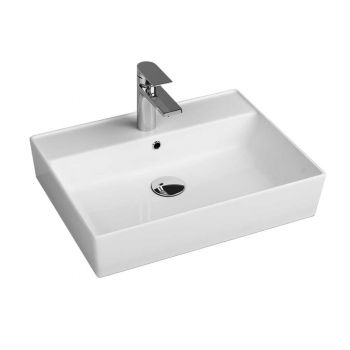 Умивальник підвісний Quarter Bath Cross Line 60x45, білий (70CL23060.00.1.3.01)