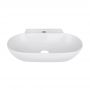 Комплект Qtap Cardinal: Раковина подвесная / накладная овальная 565х400х130 мм White + Донный клапан PU02