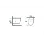 Унитаз подвесной Newarc Modern 3823W-M Rimless с сиденьем