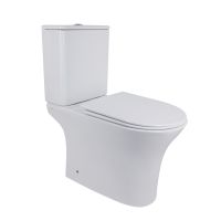 Унитаз-компакт Qtap Presto безободковый с сиденьем Soft-close QT24221217AW