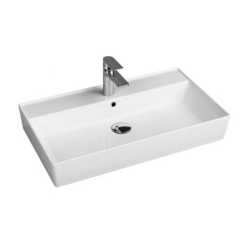 Умивальник підвісний Quarter Bath Cross Line 80x45, білий (70CL23080.00.1.3.01)