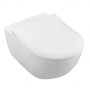 Унитаз подвесной Villeroy&Boch VERITY DESIGN 2.0 с крышкой SlimSeat и быстросъемным креплением, белый (5C98HR01)