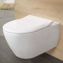 Унитаз подвесной Villeroy&Boch VERITY DESIGN 2.0 с крышкой SlimSeat и быстросъемным креплением, белый (5C98HR01)