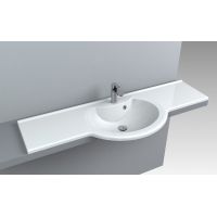Умивальник Fancy Marble Lena 1400 мм. білий