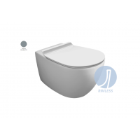 Унитаз подвесной Simas Vignoni VI18/F85/VI004СM Rimless с крышкой soft-close Cemento matt